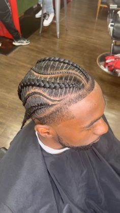 Braid Freestyle, Freestyle Cornrows, Cornrows Men, Black Haircuts, Twist Ideas, Corn Row, Braided Man Bun