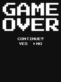 the title for game over is shown in black and white