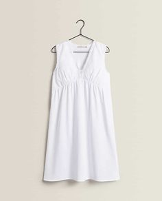 Zara Home, Night Dress, Basic Tank Top, Lace Trim, White Dress, Zara, Trim, Tank Tops, Clothes For Women