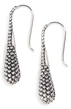 Free shipping and returns on Sterling Silver Caviar Teardrop Earrings at Nordstrom.com. Caviar beads texture handcrafted teardrops cast in sterling silver. Sterling Silver Long Drop Earrings, Sterling Silver Teardrop Earrings With Oxidized Finish, Metal Teardrop Earrings With French Hook, Elegant Oxidized Finish Teardrop Dangle Earrings, Sterling Silver Drop Jewelry, Sterling Silver Long Drop Teardrop Earrings For Formal Occasions, Formal Long Drop Sterling Silver Earrings, Elegant Teardrop Oxidized Earrings, Elegant Teardrop Earrings With Oxidized Finish