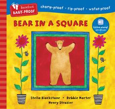 the bear in a square book is shown