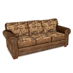 Coursing River Sofa Queen Size Sofa Bed, 3 Seat Sofa Bed, Fishing Cabin, Black Forest Decor, Cabin Lodge, Classic Sofa, Tapestry Fabric, American Furniture, Living Room Sets Furniture