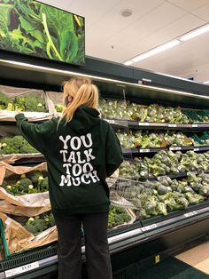 You Talk Too Much, Talk Too Much, Green Fits, Healthy Lifestyle Motivation, Aesthetic Things, Healthy Girl, Aesthetic Pinterest, Healthy Lifestyle Inspiration, Green Hoodie