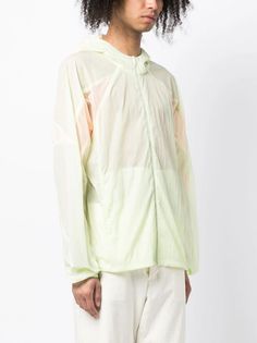 Post Archive Faction transparent-design Hooded Jacket - Farfetch Post Archive Faction, Transparent Design, Green Light, Light Orange, Green Jacket, Size Clothing, Hooded Jacket, Light Green, Fashion Branding