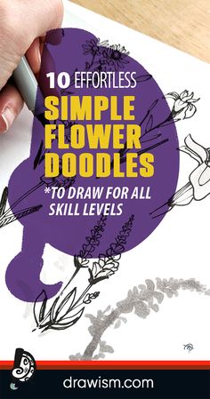 Try these 7 Effortless Simple Types of Flower Doodles to Draw ! Easy Doodle Drawing Tutorial & Drawing Ideas. Doodles To Draw Easy, Simple Nature Drawing, Doodles To Draw, Orchid Drawing, Tree Doodle, Doodle Bug