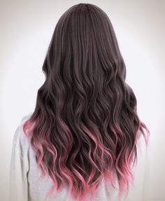 Black Hair Ombre, Best Ombre Hair, Dyed Tips, Hair Dye Tips, Pink Ombre Hair, Dip Dye Hair, Brown Ombre Hair, Hair Color Pink, Ombre Hair Color