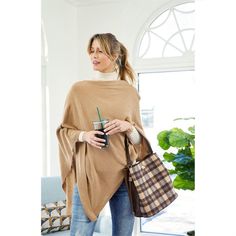 A fan favorite, this flattering lightweight poncho with elegant draping. Material(s):Acrylic. Scarf Poncho, Poncho Cape, Knitted Top, Work Travel, Plus Size Clothing, Lightweight Fabric, Plus Clothing, Size Clothing, Plus Size Outfits