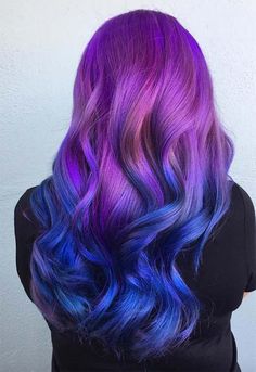 63 Purple Hair Color Ideas to Swoon over in 2022 - Glowsly Purple And Blue Hair, Fantasy Make-up, Dyed Hair Pastel, Colored Hair Tips, Beautiful Hair Color