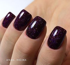 Glitter Dark Purple Nails, Wine Colored Dip Nails, Plum Glitter Nails, Dark Purple Sparkle Nails, Dark Purple Dip Nails, Dark Purple Sparkly Nails, Dark Purple Glitter Nails