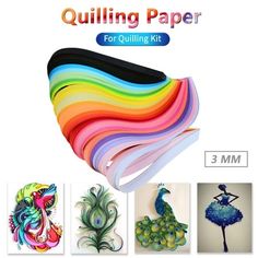 the paper is colorful and has peacocks on it