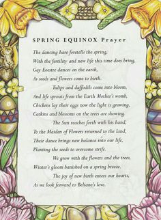 a poem written in the language spring equinox prayer