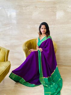 Mysore Silk Saree Contrast Saree, Pink Blouse Designs, Long Blouse Designs, Saree Hairstyles, Cotton Blouse Design, Kota Silk Saree