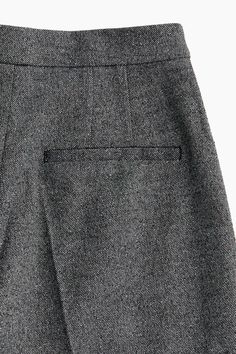 Creased Pants - Dark gray melange - Ladies | H&M US Wide Legs, Dress Pants, Front Pocket, Dark Gray, Woven Fabric, High Waist, H&m, Wide Leg, High Waisted