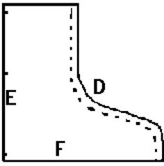 a black and white line drawing of a shoe with the letter f on it's side