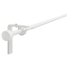 a white wall mounted light with two arms