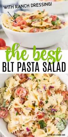 the best blt pasta salad with ranch dressing in it is so good and easy to make