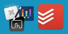 an app icon with a notepad and pen next to it, which includes the symbol for