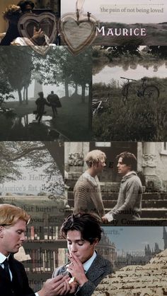 collage of images with people in the background and text that reads maurice