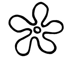 a black and white image of an abstract flower