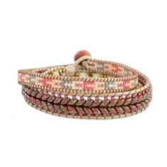 This eternal wrap bracelet from Guatemala is presented by Cristobal Ramirez. Petite glass beads in tones of grey peach and pink decorate the bracelet resulting in a soft beauty. The beads are strung between two lengths of slate cord that circle the wrist several times. This accessory closes with an aventurine gemstone button. Soft Beauty, Wristband Bracelet, Beaded Wrap Bracelets, Bohemian Bracelets, Beaded Wraps, Glass Beaded Bracelets, Gorgeous Bracelet, Red Bead, Jewelry Packaging