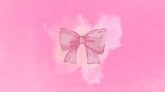 a pink background with a large bow on it