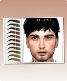 Sims 4 Facial Hair CC: P-Eyebrows N13 V2 By Seleng