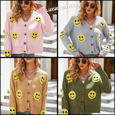 Trendy Knit Sweater With Buttons, Trendy Button-up Knit Sweater, Retro Button-up Top For Winter, Trendy Button-up Fall Sweater, Trendy Fall Sweater With Button Closure, Trendy Cardigan With Button Closure For Day Out, Trendy Button-closure Cardigan For Day Out, Trendy Button Closure Cardigan For Day Out, Trendy Spring Sweater With Button Closure