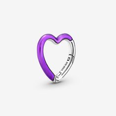 Get the look you love by adding this Pandora ME Purple Heart Openable Link to your rotation. Made from sterling silver, this heart openable link features grooved lines and transparent enamel in vibrant purple. The interior of each link is polished sterling silver to keep the enamel scratch-free. Attach it to your Pandora ME link chain bracelets or necklaces to curate the shape and length of your pieces, then style with up to eight of your favourite mini dangle charms or up to three medallion cha Pandora Me Earrings, Pandora Me, Pandora Bracelet Charms, Chain Bracelets, Vibrant Purple, Bright Purple, Purple Heart, Pandora Bracelets, Shopping Tips