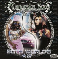 the album cover for gangsta boo's fifth world, featuring two women in front of