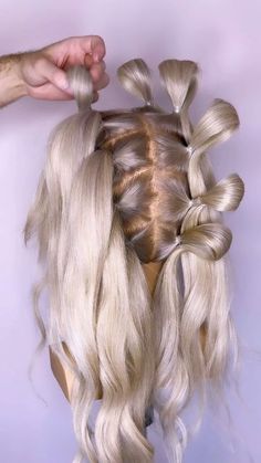 Hair Up For Long Hair, Fun Hairstyles For Long Hair, Get Long Hair, Love Hairstyles, Easy Hair Up, Easy Updos For Long Hair, Updo Styles, Dance Hairstyles, Easy Updos