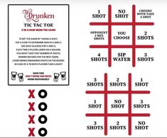 the instructions for how to play tic - tac - toe with two shots