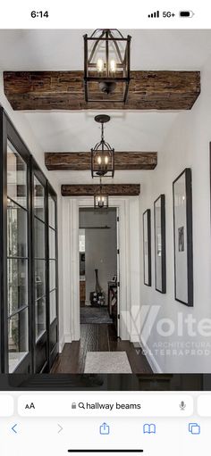 the hallway is clean and ready to be used as a living room or dining area