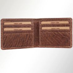 Experience the luxury of our Brown Leather Bi-Fold Wallet! Crafted from high-quality leather, this wallet not only durable but also offers multiple cardholder spots for convenience. It measures 4.53" x 3.54 " so its perfect to stay organized and stylish with this must-have accessory. Men & Women friendly. Cheap Vintage Wallets With Multiple Compartments, Cheap Brown Wallets With Bill Compartment, Cheap Brown Trifold Wallet For Daily Use, Cheap Brown Trifold Wallet With Bill Compartment, Cheap Brown Trifold Wallet For Personal Use, Affordable Brown Trifold Wallet For Daily Use, Cheap Brown Trifold Wallet With Card Slots, Affordable Brown Trifold Wallet With Card Slots, Cheap Handmade Brown Trifold Wallet