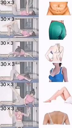 four pictures showing different positions of the same woman's body and how to measure it