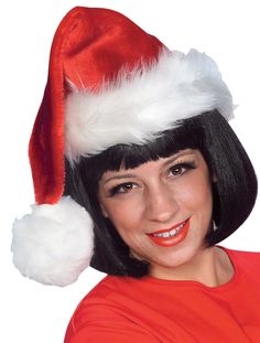 Premier Santa Hat Costume Accessory - HalloweenCostumes4U.com - Costume Props & Accessories Hat With Bangs, Krampus Party, Office Christmas Party, Santa Costume, Holiday Hats, Santa Claus Hat, New Year's Eve Celebrations, Santa Suits, Elf Hat