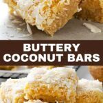 there are several different types of buttery coconut bars