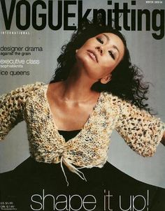 a magazine cover with a woman wearing a black dress and leopard print jacket on it