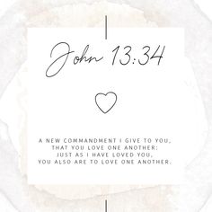 a piece of paper with the words john 13 31 and a heart on it