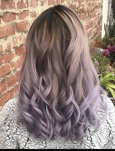 Lovely Lavender Hair Color Styles Dark Brown And Lilac Hair, Subtle Purple Highlights, Lilac Balayage, Smudged Root, Brown Hair Fade, Lavender Hair Color Ideas, Blue Hair Streaks, Purple Blonde Hair, Hair Color Styles