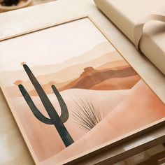 Boho Minimalist Wall Art Print Desert Scene With Cactus, Earth Tones Decor, Serene Living Room, Meditation Space - Etsy Serene Living Room, Earth Tone Decor, Desert Scene, Boho Minimalist, Meditation Space, Minimalist Wall, Minimalist Wall Art, Earth Tones, Wall Art Print