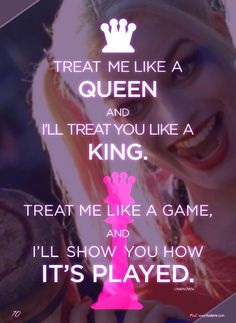 an instagramt with the message treat me like a queen and i'll treat you like a king