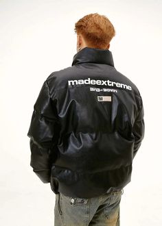 Our MADE EXTREME Leather Oversized Puffer Jacket brings fashion and function together. It's made from premium leather, providing luxury and reliable warmth - perfect for cold winter days. Its oversized design ensures a relaxed fit and comfort all day long! Make a statement and stay warm with MADE EXTREME. Oversized Winter Jacket, Oversized Puffer Jacket, Leather Puffer Jacket, Leather Puffer, Biker Coat, Coats Men, Oversized Puffer, Winter Jacket Men, Unisex Jacket