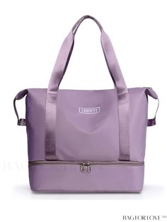 BagForLove - Spacious Gym & Travel Bag with Independent Shoe Compartment and Wet-Dry Separation Purple Travel Bags, Purple Travel Bag For Everyday Use, Large Capacity Purple Bag For On-the-go, Purple Large Capacity Gym Bag, Purple Large Capacity Gym Bag For Daily Use, Purple Tote Bag With Zipper Closure, Spacious Purple Pouch Bag, Large Capacity Purple Pouch Bag, Carry On Tote