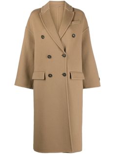 Brunello Cucinelli double-breasted virgin-wool Coat - Farfetch Wag Dr, Airport Fits, Fantasy Gowns, Airport Fashion, Outerwear Coats, Brunello Cucinelli, Outerwear Women, Wool Coat, Welt Pocket