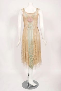 Vintage 1920's Martha Weathered Couture Pastel Silk Rosettes Filet Lace Dress For Sale at 1stDibs | pastel lace dress, weathering frocks, 1920's vintage dresses 1920s Party Dress, 1920s Vintage Dresses, Bridal Dance, Filet Lace, Pastel Dress, Peach Dress, Dance Dress, Dress For Sale, Dance Dresses