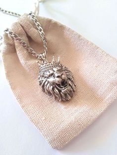 ★ Lion with Crown Pendant ★ A beautiful Lion pendant/necklace for Men and Women. * Materials/Finishes ➤ Artificially Aged (Black/Grey Oxidized) Silver 925 * Dimensions ➤ 4.0 x 3.0 x 1.7 cm (~ 1.6 x 1.2 x 0.7 inches)/Bail: Suitable for up to 3.00 mm (~ 0.1 inches) Chain * Weight: ~ 25 grams (in Silver 925) ----------------------------------------------------------------------------- IMPORTANT NOTES: ----------------------------------------------------------------------------- ➤ When buying from G Silver Pendant Necklace With Adjustable Chain, Luxury Silver Charm Necklace With Round Pendant, Antique Silver Necklace With Silver Chain As A Gift, Antique Silver Necklace Gift, Sterling Silver Chain Necklace 925 As Gift, Lion With Crown, Lion Head Necklace, Beautiful Lion, Crown Pendant