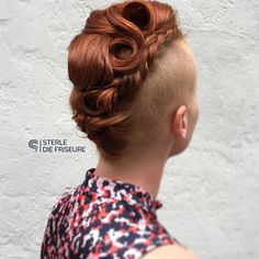 Side Shave Updo Wedding, Wedding Hairstyles Undercut, Short Hair Undercut Updo, Wedding Hair With Undercut, Undercut Updo Hairstyles Wedding, Updo With Undercut, Undercut Updos, Updo Undercut