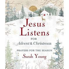 the cover of jesus listens for adren & christmas, with trees and snow