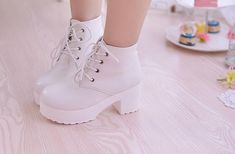 Upper/Insole Material:PU Boot Height:Ankle Closure Type:Lace-Up Boot Type:Basic Toe Shape:Round Toe Heel Height:High (5cm-8cm) Heel Type:Square heel Model Number:Z391 Season:Spring/Autumn Pattern Type:Solid Outsole Material:Rubber With Platforms:Yes Platform Height:0-3cm is_handmade:No Fashion Element:Cross-tied Department Name:Adult Item Type:Boots Casual Lace-up Heeled Boots For Spring, Trendy Martin Boots With Platform For Spring, Casual Ankle-high Platform Lace-up Boots, Spring Platform Ankle Martin Boots, Casual Ankle-high Lace-up Platform Boots, Trendy Spring Platform Martin Boots, Casual Platform Martin Boots For Spring, Casual High-top Platform Boots For Spring, Casual Spring Platform Martin Boots