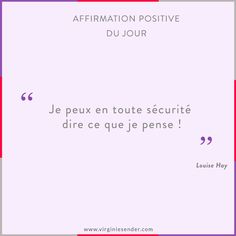 the words affirmation positive du jour are in purple, red and pink